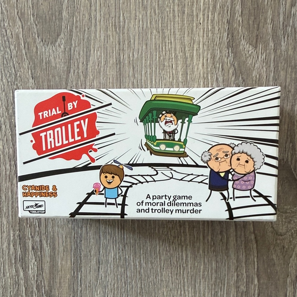 Trial By Trolley Party Game - White/Green Artwork
